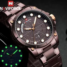 Мужские часы NAVIFORCE, водонепроницаемые, спортивные наручные часы, военные, армейские, деловые, из нержавеющей стали, кварцевые мужские часы 9152