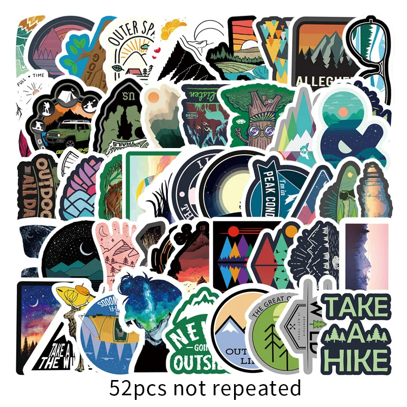 

52PCS Office stationery lovely notebook kawaii label mobile phone stickers waterproof beautiful creative scrapbook diary accesso