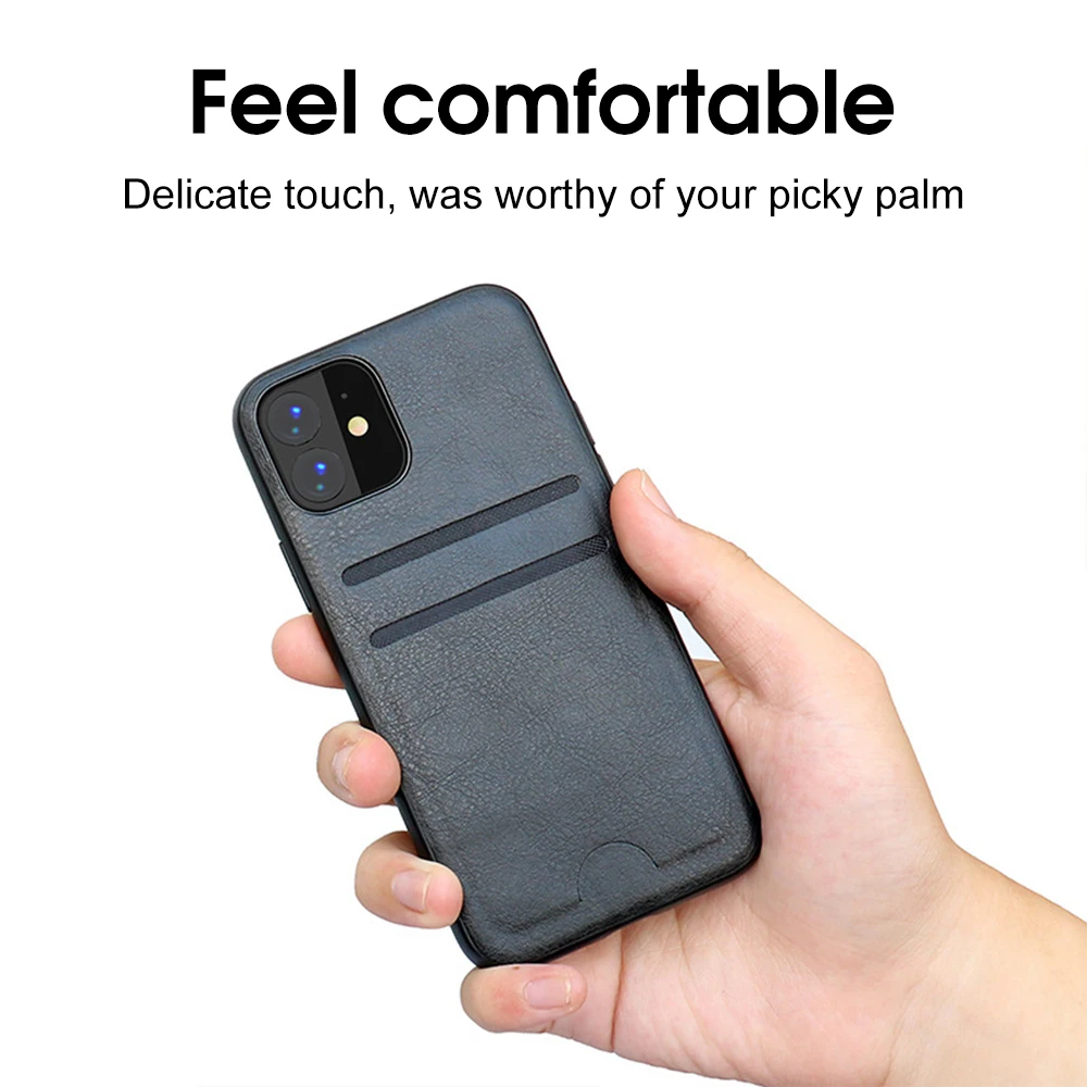 Роскошный кожаный чехол-бумажник OTAO с отделением для карт iPhone 11 Pro MAX XR XS X задняя