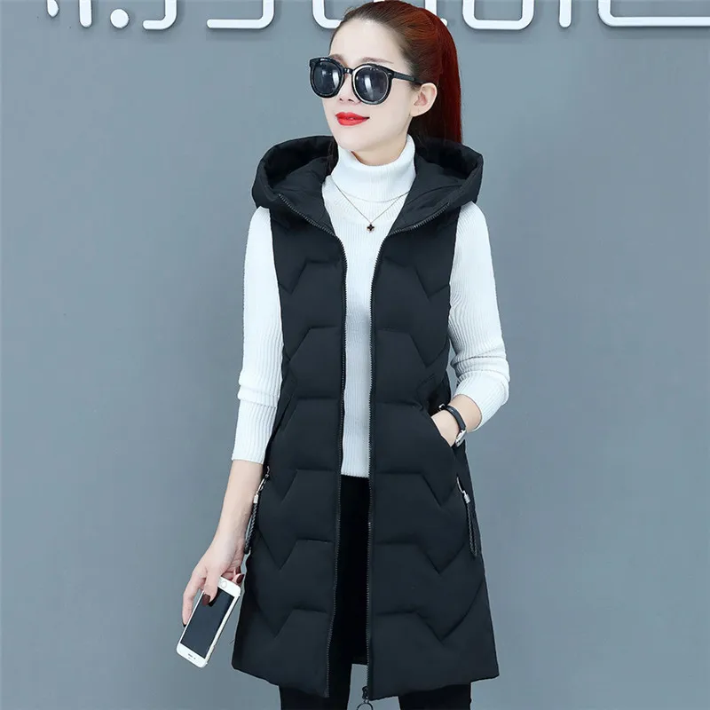 

Vest Female Yellow Men and Women Couple Sleeveless Vests 2020 Autumn Winter Korean Slim Hooded Down Cotton Jacket Feminina LR960