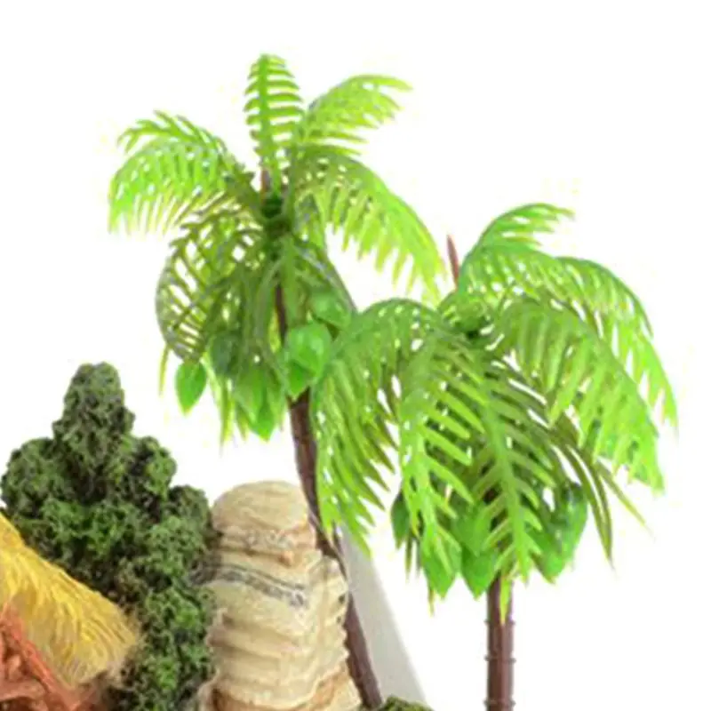 

Creative Beach Coconut Tree House Aquarium Fish Tank Landscaping Decoration Premium Quality