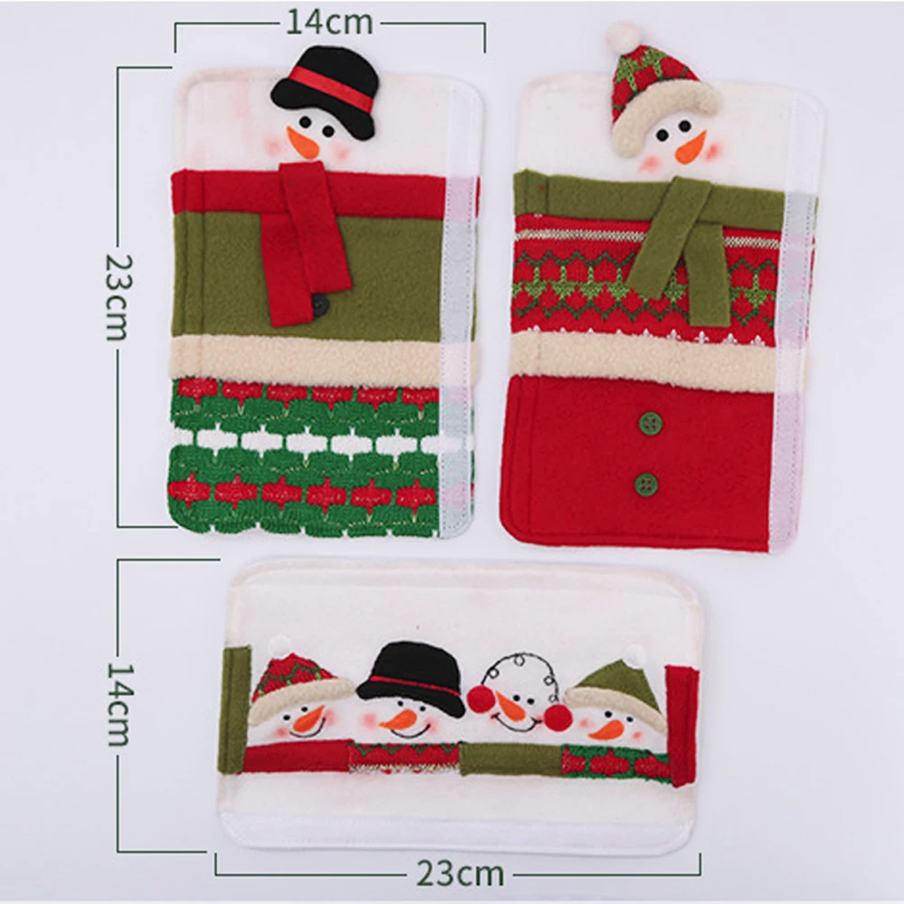 2021 Рождество ручка холодильника Чехлы Санта Клаус Микроволновая печь