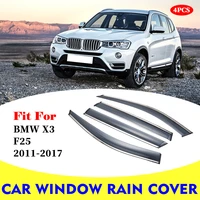 for bmw x3 f25 2011 2017 window visor car rain shield deflectors awning trim cover exterior car styling accessories parts