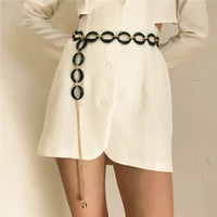 luxury designer 2021 new ladies fashion colorful milk white plastic belt classical elegant women simple wild pants belt