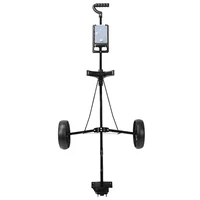 foldable golf cart adjustable height 2 wheel push pull golf trolley