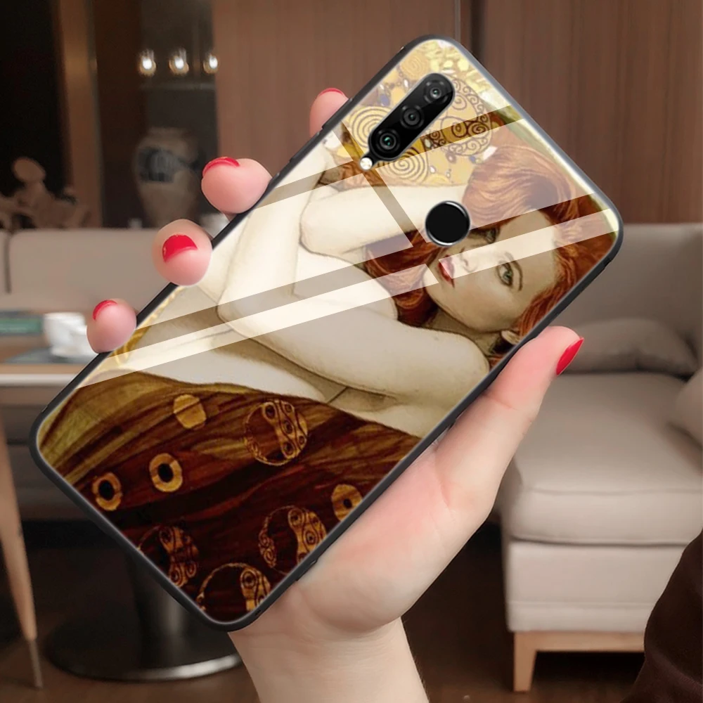 Мягкий чехол из закаленного стекла Lavaza Kiss от Густава Климта для Huawei Honor 8x9 Mate 20 P10 P20