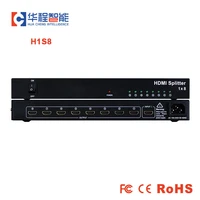 free shipping hdmi comparible splitter ams h1s8 1 input 8 output support 1080p 3d 4k hd resolution for led outdoor display