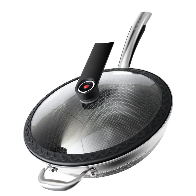

stainless steel frying pan Non stick wok Household pressure micropressure pots and pans set gas induction cooker general
