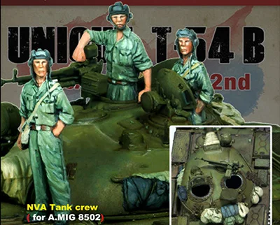 Новый сборный 1/72 древний Танк команды (3 фигурки) (без бака) фигурка смолы