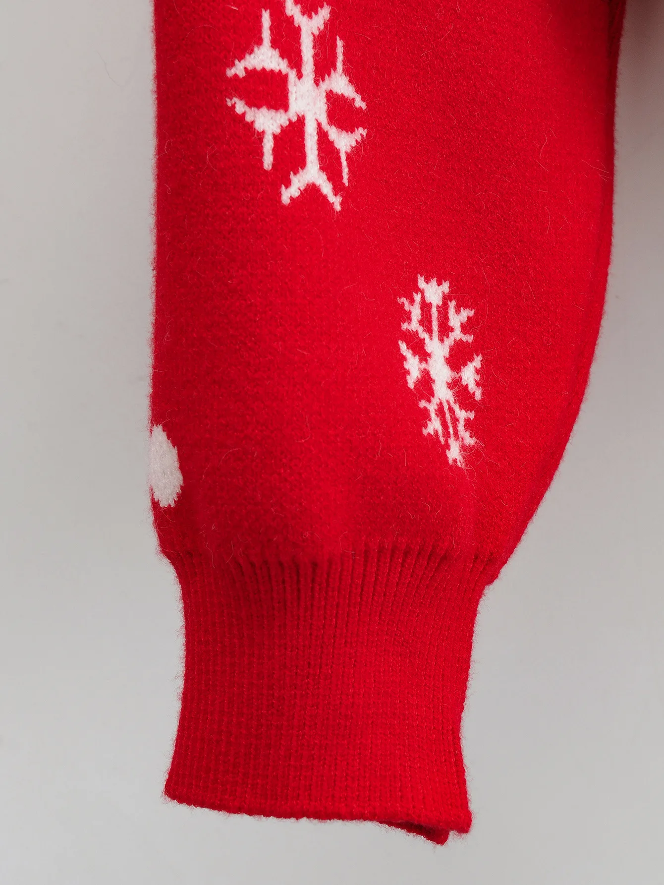 

Fannic 2020 Autumn and Winter Snowman Pattern Printed Christmas Round-Neck Thick Knitwear Red Pullover Sweater