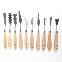 1pcs professional stainless steel painting palette knife oil paint spatula 10 sizes palette tool mixing scraper art tool