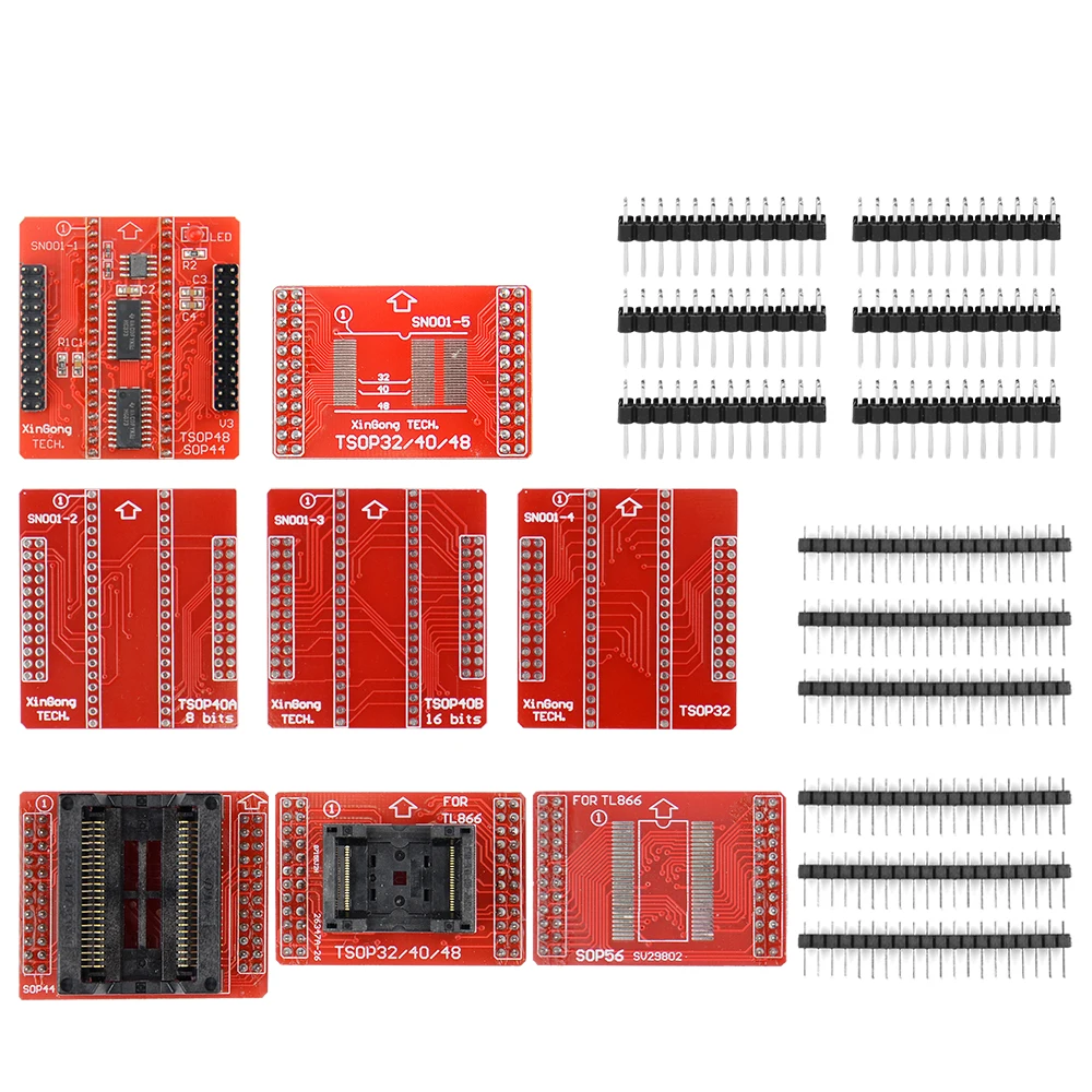 8 шт. оригинальный V3 TSOP48/40/32 разъем SOP44 /56 адаптер XGecu TL866II Plus MiniPro TL866CS/A Tl866 USB