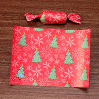 500pcslot christmas tree snowflake baby xmas party nougat wrapping paper baptism sugar packaging candy gift twisting wax paper
