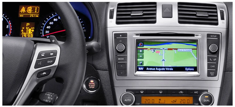 Автомобильный gps-навигатор SINOSMART 2.5D ips/QLED 1G/2G для Toyota TACOMA Hilux AVENSIS 32EQ DSP, 4G слот для sim-карты опционально