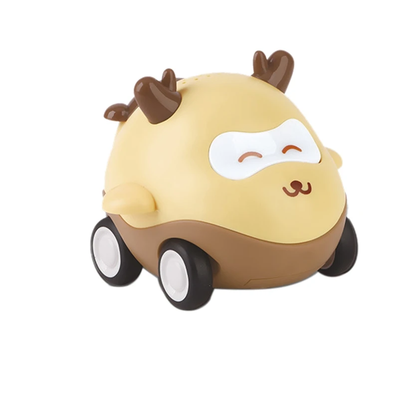 

Ainimal Pull Back Inertial Car Toys Shinning Lights Model for Baby Kids