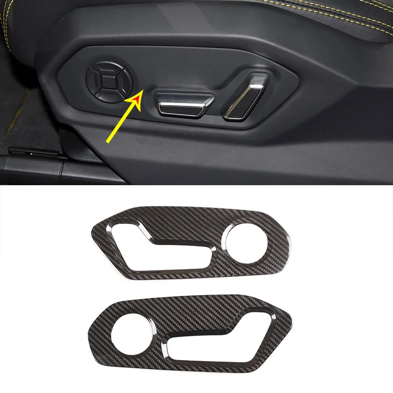 

For Lamborghini URUS 2018-2021 100% Real Carbon Fiber Car Seat adjust Switch Panel cover Sticker Car Accessories
