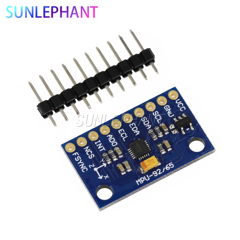 5 шт./лот Φ 9-осевой сенсорный модуль I2C/SPI Коммуникационный гироскоп + триосевой