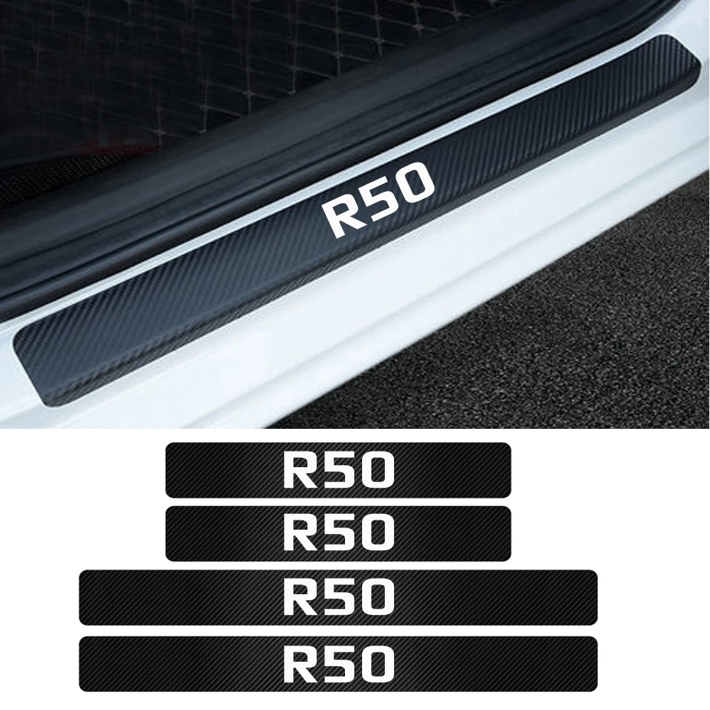 

4 шт., наклейки на пороги автомобиля, для Mini Cooper F56 F54 F57 F55 F60 R50 R52 R53 R55 R56 R57 R58 R59 R60 R61