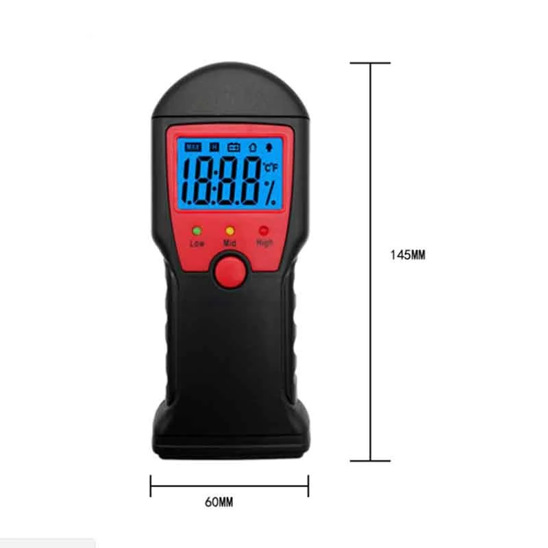 

MT220C Wood Moisture Meter 0-99.9% Digital Wood Hydrometer Wood Moisture Tester Thermometer Wood Humidity Tester