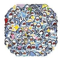 103050pcs cartoon cute shark emoticon pack stationery stickers laptop guitar luggage skateboard waterproof graffiti sticker