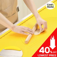 silicone kneading dough mat pastry and bakery kitchen tools rolling pin for dough chef kneading pad pizza board