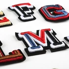 3D буквы значки вышитые Пришивные яркие Именные Бирки На шляпе на сумке DIY логотип эмблемы ремесла Алфавит украшения