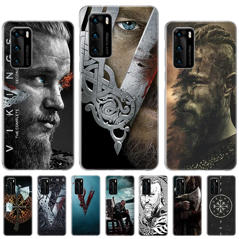 

Ragnar Lothbrok Vikings Case For Huawei P20 P30 P40 lite P50 Pro Ball Cover For Huawei P Smart Z Plus 2019 2020 2018 Coque