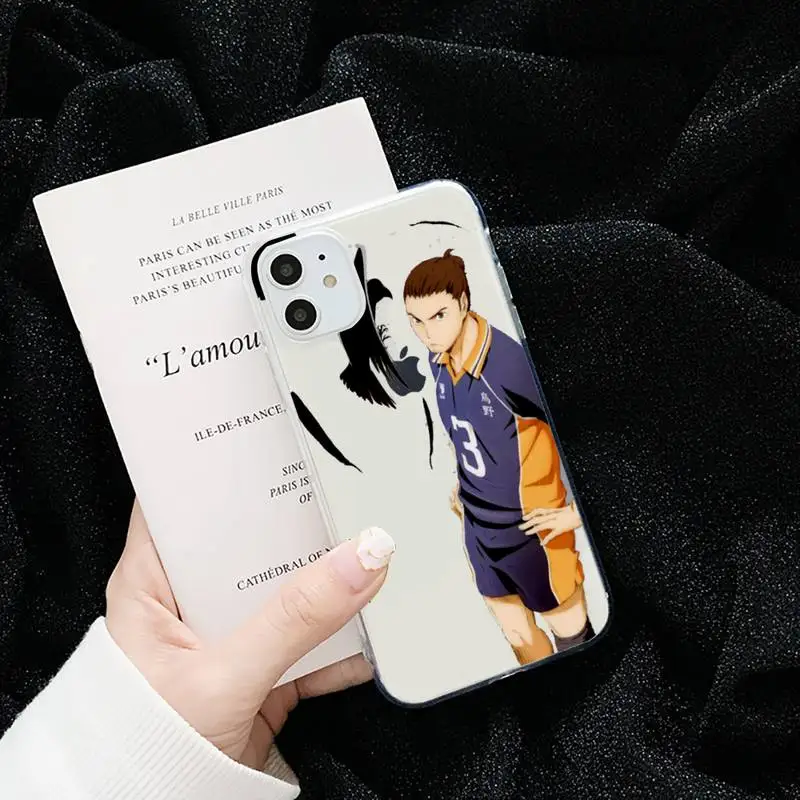 

Haikyuu Hinata attacks cool anime Phone Case Transparent for iPhone 6 7 8 11 12 s mini pro X XS XR MAX Plus cover shell
