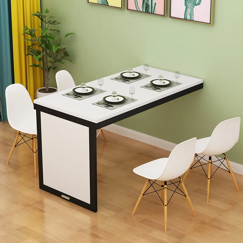 

Folding table dining table small family simple kitchen console telescopic invisible wall hanging table
