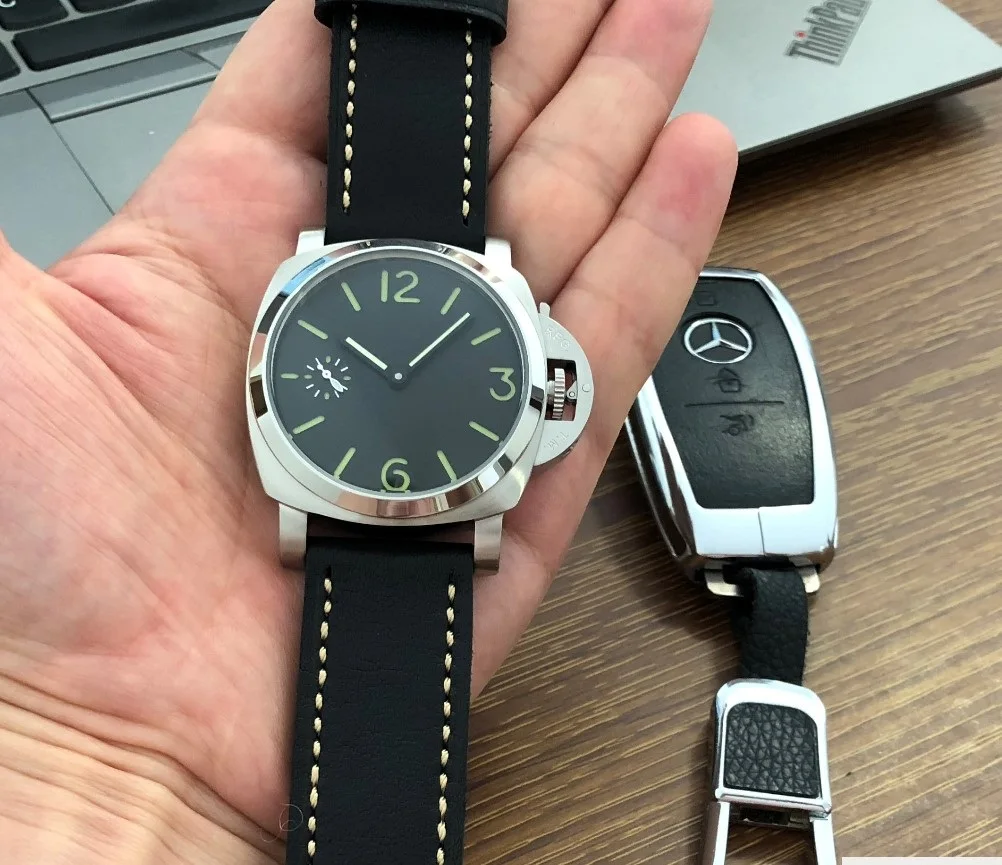 Мужские механические часы 44 мм без логотипа с черным циферблатом | Наручные