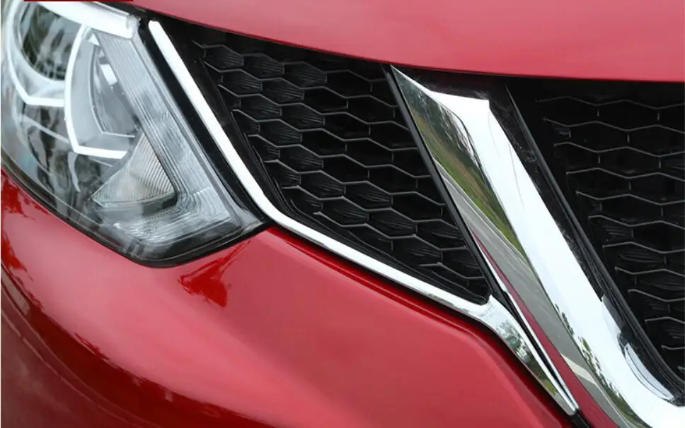 Стайлинг Передняя решетка гриль крышка отделка молдинг для Nissan Qashqai J11 2014 2015 2016 Rogue