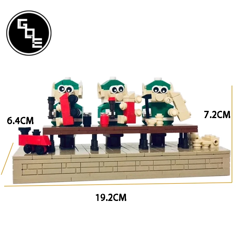 

Creative ideal MOC-15826 Custom Power Up Mushrooms and Question Box MOC-0207 Hoberman Sphere MOC-19683 Elf Workshop bricks toys