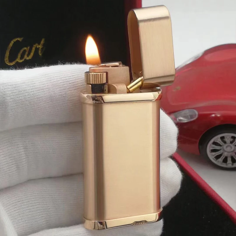 

100% new vintage dupont gas lighter gas cigarette lighter polished jet gasoline flint lighter metal gas lighter