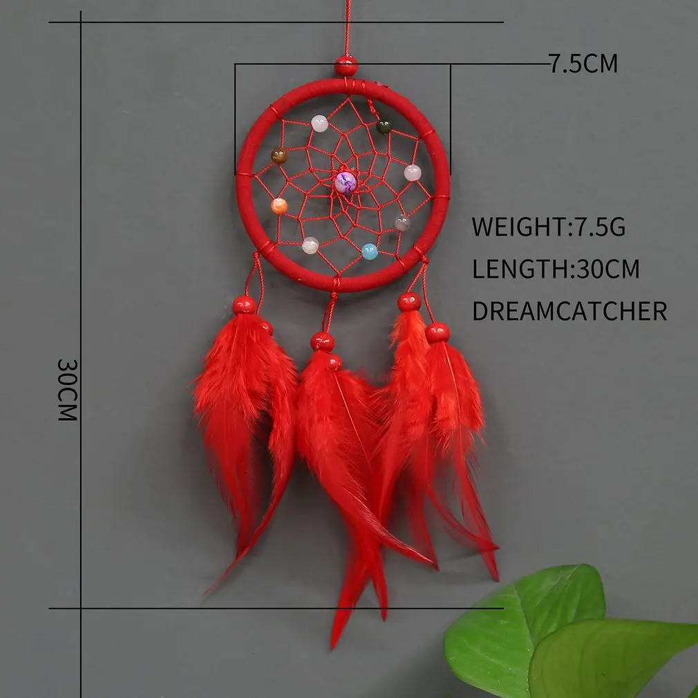 

Waka Dream Catcher Accessories Feather Pendant Decoration Ornament CircularWhiteOC-2008