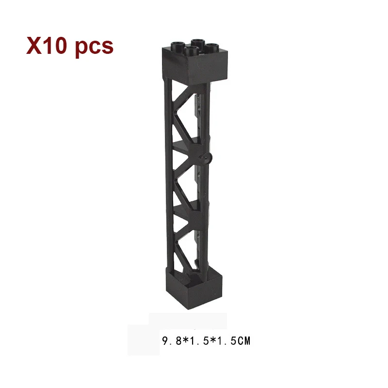 10pcs pillar black Двухсторонняя 32*32 точки напольная опорная плита для маленького кирпича DIY строительное основание для блоков для башни Классические блоки фигурка игрушка - Цвет: 10pcs pillar black