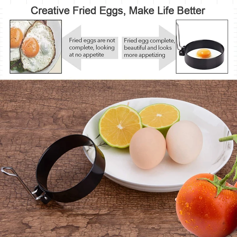 

Fried Egg Pancake Shaper Mold Circle Round Omelette Mould Cooking Fried Egg Tools Frying Rings Kitchen Accessory,8 Pcs