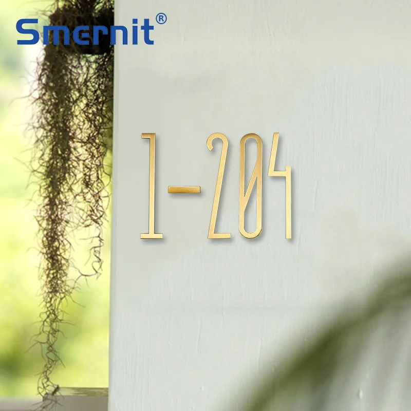 7 см латунный номер дома отель офис двери адрес для цифровой наружный знак