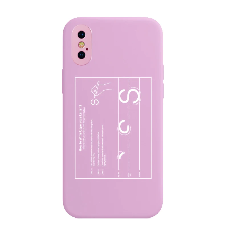 

For HuaWei P20 P30 Shockproof Case Sketch illustration Liquid Silicone Soft Cover For iPhone 7 11 Pro X XE XS Max Phone Case