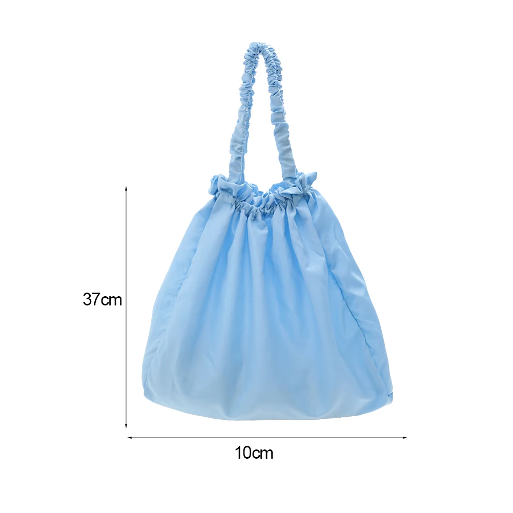 

Female Shopper Tote Bags for Women 2021 Trend Pleated Solid Color All-Match Shoulder Bag Lady Mini Purse and Handbags sac femme