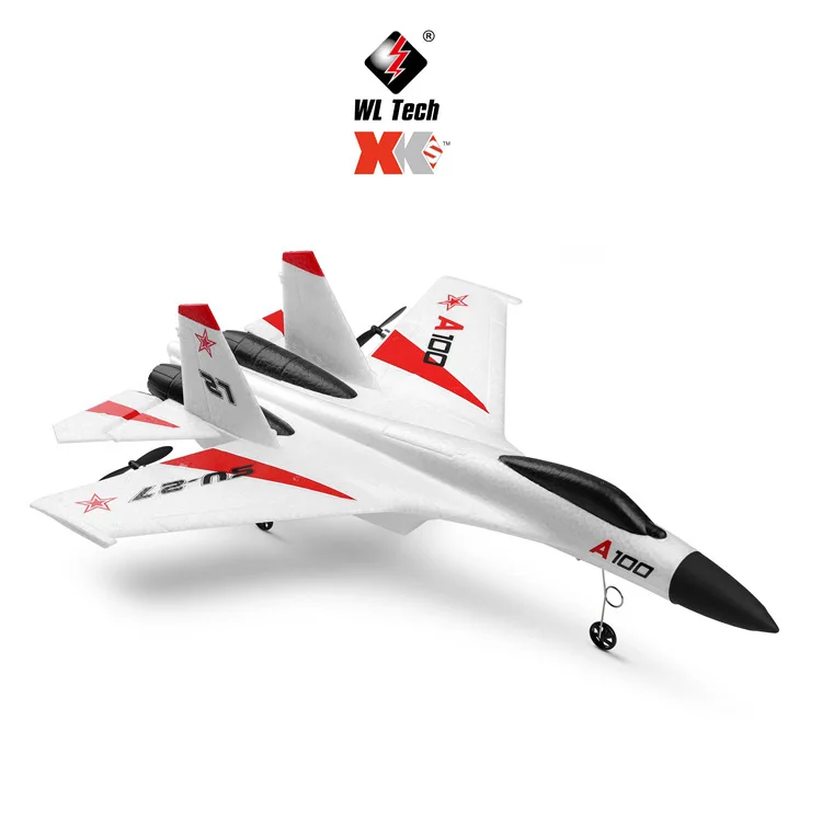 WLtoys XK A100 RC Flugzeug Сделай Сам самолет крыло Ar планер Rc Su 27 J 11 2 4G 340 мм 3CH модель с