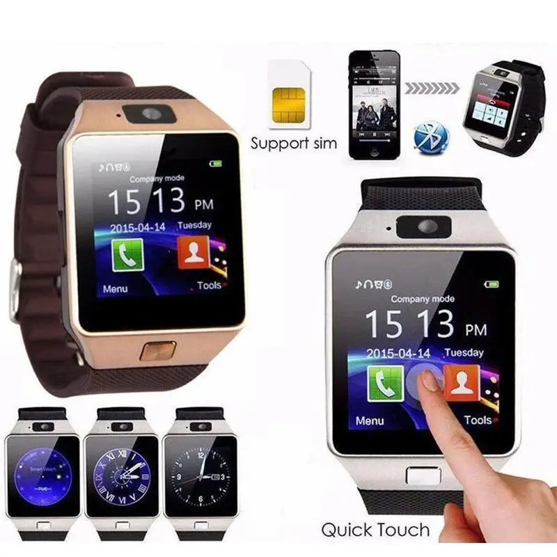 

Reloj DZ09 Bluetooth Smart Watch Men Busiess For Android IOS Digital Clock Women 2G GSM SIM TF Card Touch Screen Smart Watches