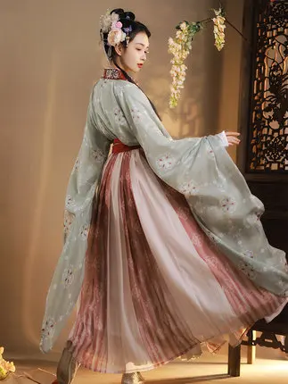 2021 hanfu Женская Повседневная китайская юбка с поясом ханьфу китайские костюмы в