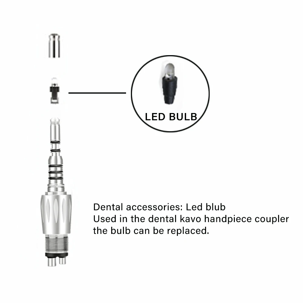 Стоматологическая оптоволоконная светодиодная турбина высокоскоростной