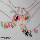 Женское ожерелье с жевательным медведем, цепочка с сердечками, корейский стиль, ювелирные изделия, ювелирные изделия, Y2k