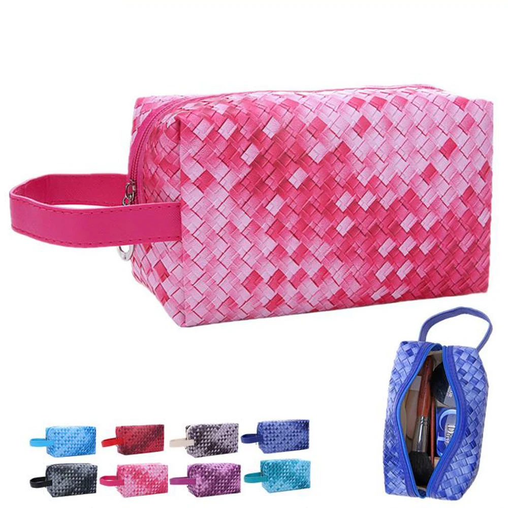 2019 Новая женская портативная косметичка однотонные сумки на молнии дорожная