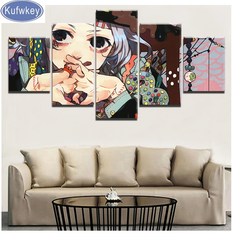 

5 шт., набор для алмазной вышивки «Стразы», Токийский Гуль, Алмазная мозаика, квадратная/круглая алмазная живопись, японские Стразы