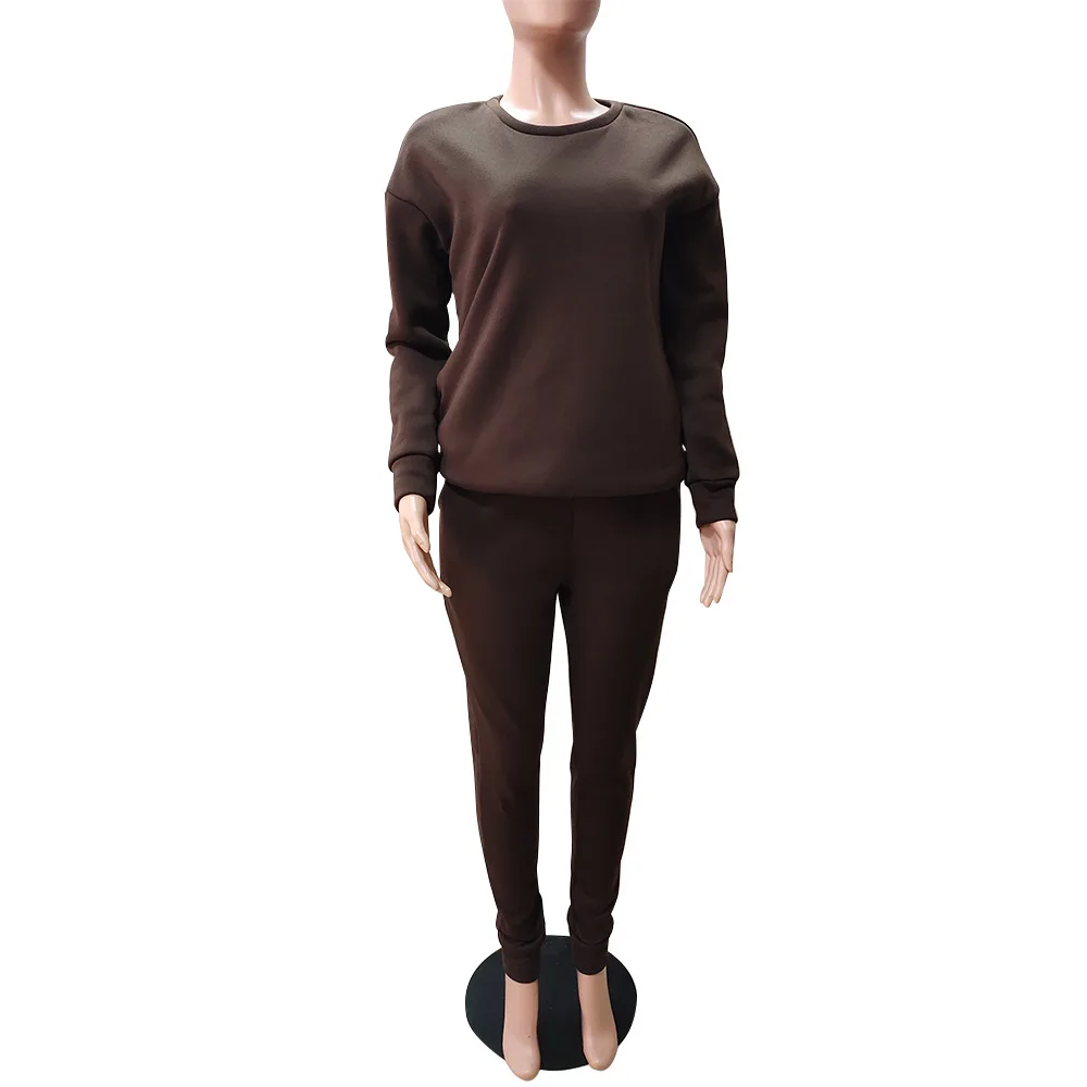 Осенний спортивный Классический женский комплект свитшот брюки джоггеры костюм