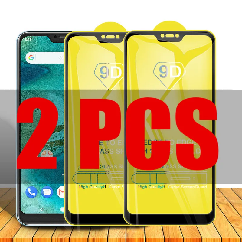 

2Pcs 9D Glass For Xiaomi Redmi 6 Pro A2 Lite Protective Glass on the for Xiomi Mi A2 Lite Redmi 6 pro 6pro Screen Protector Film