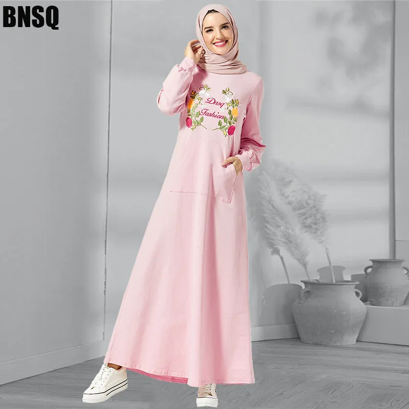 

BNSQ Dubai Abaya For Women Hijab Evening Sweater Dress Arabic Caftan Morocain Kaftan Djelaba Femme Muslim Dress Islamic Clothing
