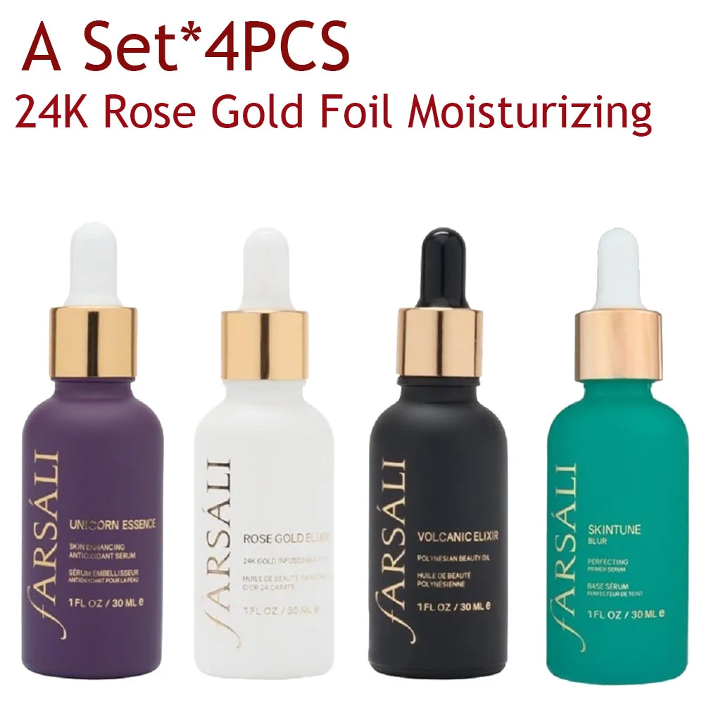 

4PCS*30ML 24K Gold Foil Serum Face Liquid Moisturizing Hyaluronic Acid Whitening SkinCare